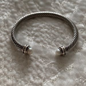 David Yurman Pave and Pearl Bracelet